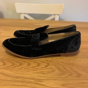 Zara blue suede loafers size 36